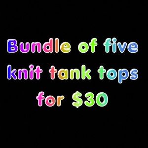 Five knit tank tops